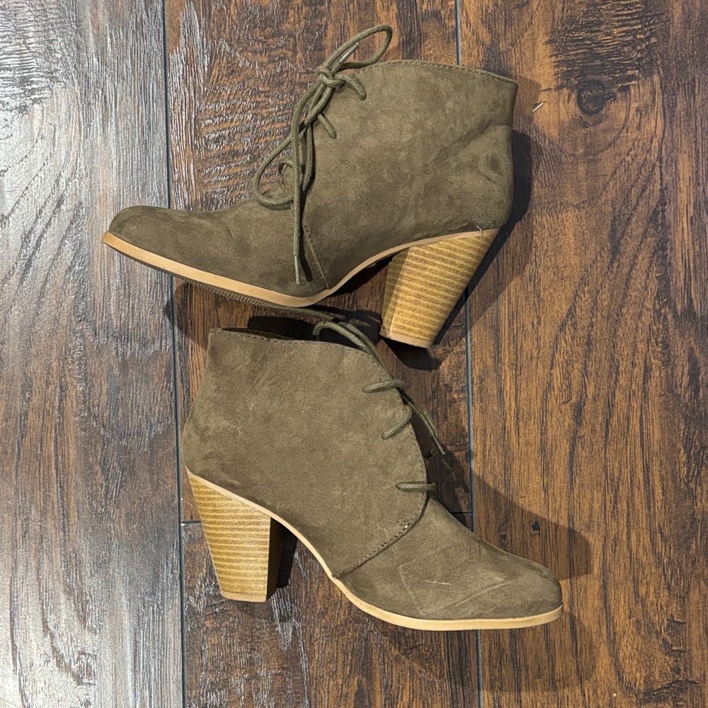 Lace up ankle booties